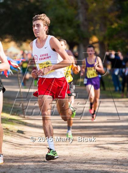 Thumbnail 2 in CIF State Cross Country Championships (D4 Boys Race) photogallery.