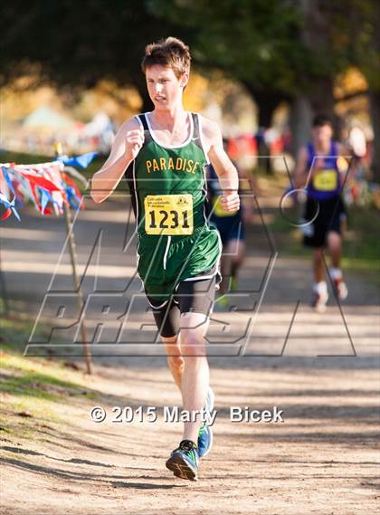 Thumbnail 1 in CIF State Cross Country Championships (D4 Boys Race) photogallery.