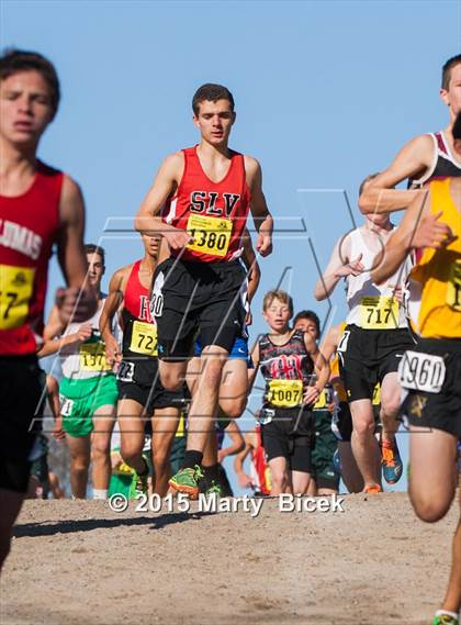 Thumbnail 2 in CIF State Cross Country Championships (D4 Boys Race) photogallery.