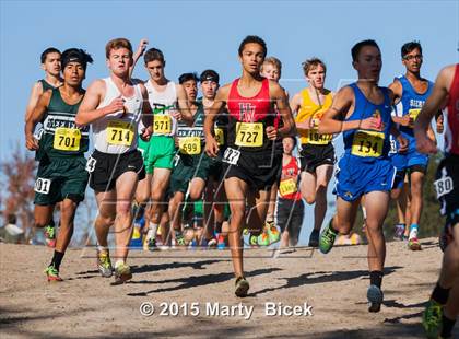 Thumbnail 3 in CIF State Cross Country Championships (D4 Boys Race) photogallery.