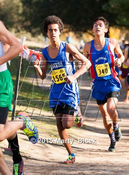 Thumbnail 2 in CIF State Cross Country Championships (D4 Boys Race) photogallery.