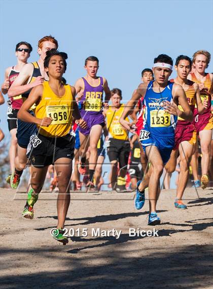 Thumbnail 1 in CIF State Cross Country Championships (D4 Boys Race) photogallery.