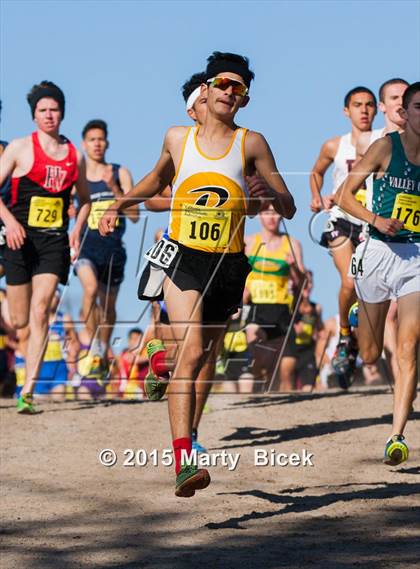 Thumbnail 2 in CIF State Cross Country Championships (D4 Boys Race) photogallery.