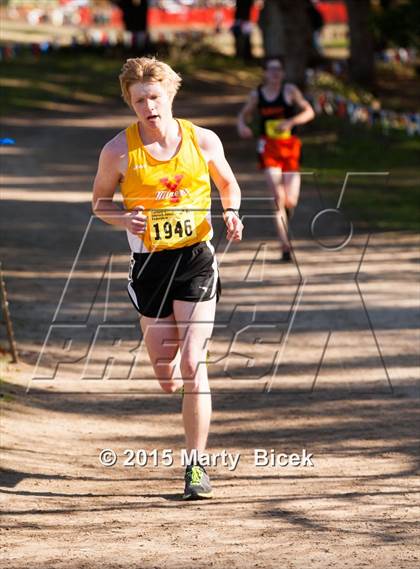 Thumbnail 3 in CIF State Cross Country Championships (D4 Boys Race) photogallery.