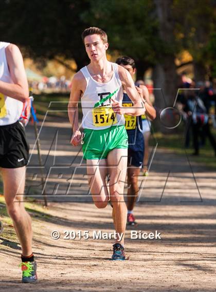 Thumbnail 1 in CIF State Cross Country Championships (D4 Boys Race) photogallery.