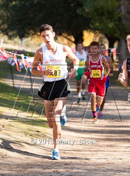 Thumbnail 1 in CIF State Cross Country Championships (D4 Boys Race) photogallery.