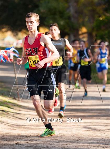 Thumbnail 2 in CIF State Cross Country Championships (D4 Boys Race) photogallery.