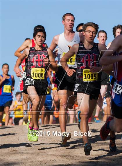 Thumbnail 3 in CIF State Cross Country Championships (D4 Boys Race) photogallery.