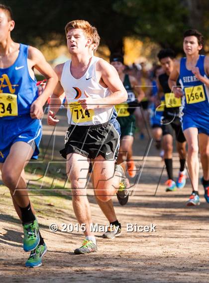 Thumbnail 1 in CIF State Cross Country Championships (D4 Boys Race) photogallery.
