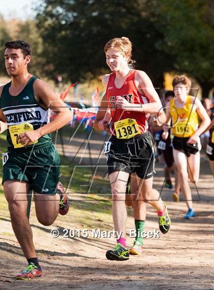 Thumbnail 2 in CIF State Cross Country Championships (D4 Boys Race) photogallery.