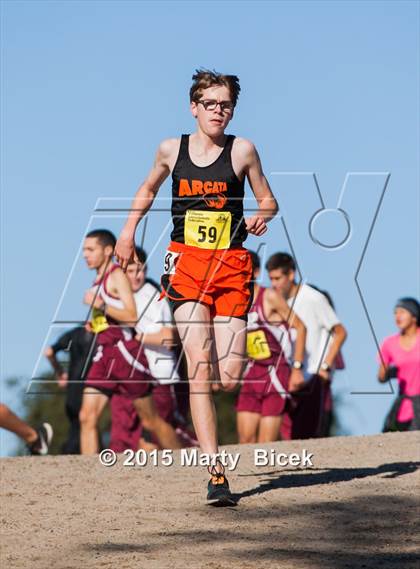 Thumbnail 3 in CIF State Cross Country Championships (D4 Boys Race) photogallery.
