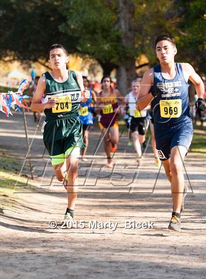 Thumbnail 1 in CIF State Cross Country Championships (D4 Boys Race) photogallery.