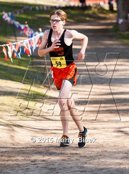 Thumbnail 1 in CIF State Cross Country Championships (D4 Boys Race) photogallery.