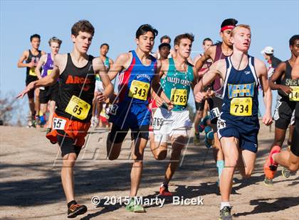 Thumbnail 3 in CIF State Cross Country Championships (D4 Boys Race) photogallery.