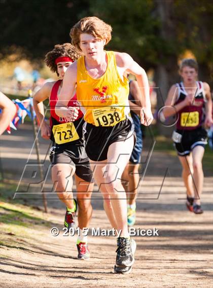 Thumbnail 3 in CIF State Cross Country Championships (D4 Boys Race) photogallery.