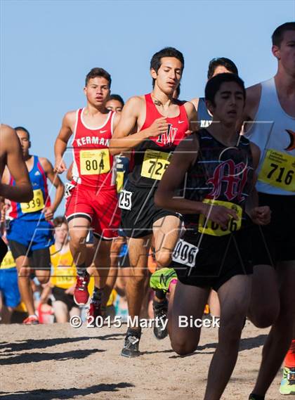 Thumbnail 1 in CIF State Cross Country Championships (D4 Boys Race) photogallery.