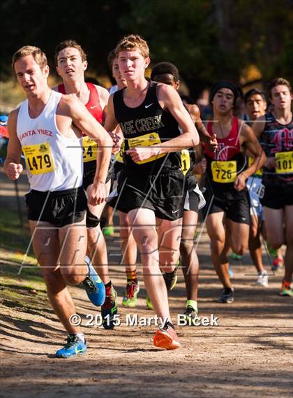 Thumbnail 2 in CIF State Cross Country Championships (D4 Boys Race) photogallery.