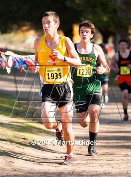 Thumbnail 2 in CIF State Cross Country Championships (D4 Boys Race) photogallery.