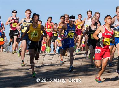 Thumbnail 2 in CIF State Cross Country Championships (D4 Boys Race) photogallery.