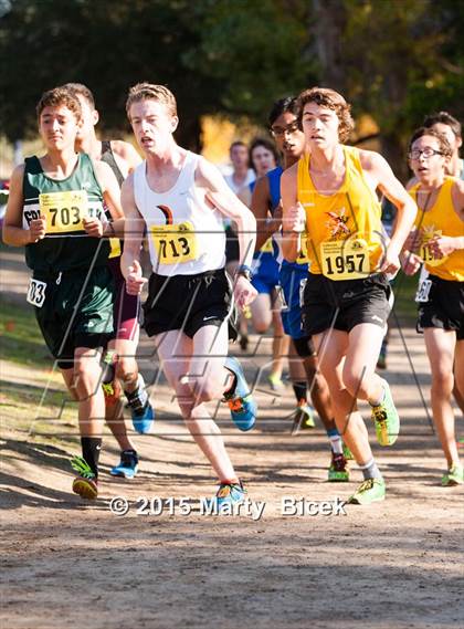 Thumbnail 3 in CIF State Cross Country Championships (D4 Boys Race) photogallery.