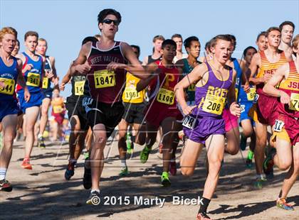 Thumbnail 2 in CIF State Cross Country Championships (D4 Boys Race) photogallery.