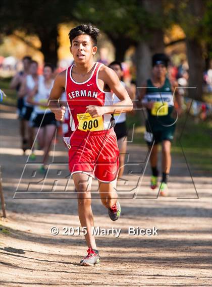Thumbnail 2 in CIF State Cross Country Championships (D4 Boys Race) photogallery.