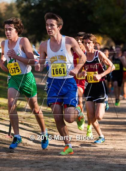 Thumbnail 2 in CIF State Cross Country Championships (D4 Boys Race) photogallery.