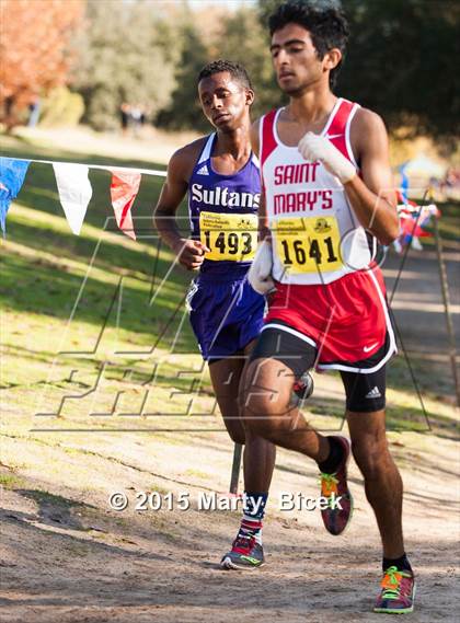 Thumbnail 1 in CIF State Cross Country Championships (D4 Boys Race) photogallery.