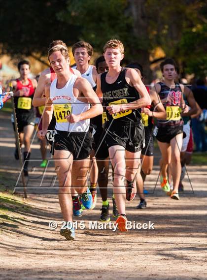 Thumbnail 1 in CIF State Cross Country Championships (D4 Boys Race) photogallery.