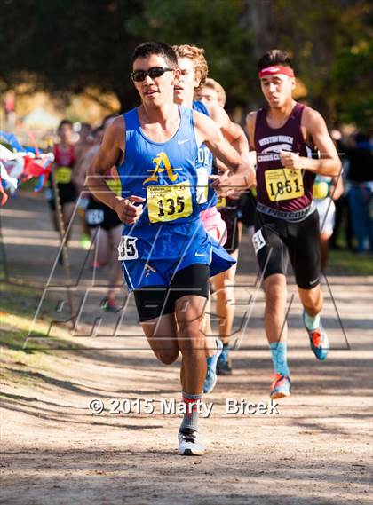 Thumbnail 1 in CIF State Cross Country Championships (D4 Boys Race) photogallery.