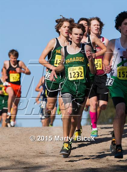 Thumbnail 2 in CIF State Cross Country Championships (D4 Boys Race) photogallery.