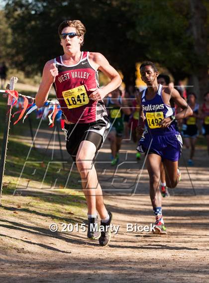 Thumbnail 2 in CIF State Cross Country Championships (D4 Boys Race) photogallery.