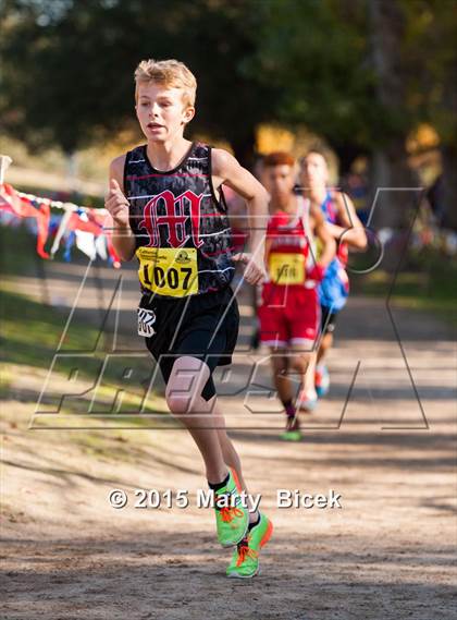Thumbnail 2 in CIF State Cross Country Championships (D4 Boys Race) photogallery.