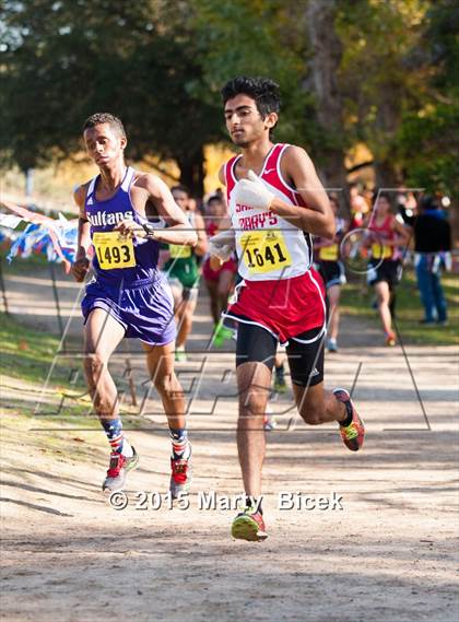 Thumbnail 3 in CIF State Cross Country Championships (D4 Boys Race) photogallery.