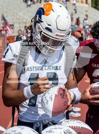 Thumbnail 1 in Oaks Christian @ Eastside Catholic (Honor Bowl) photogallery.