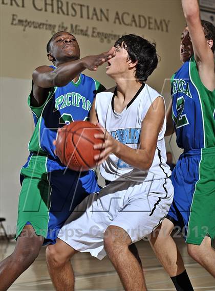 Thumbnail 2 in Salesian vs. Pacifica Christian (MaxPreps Holiday Classic) photogallery.