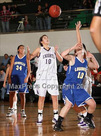 Thumbnail 3 in Louisville vs. Los Angeles Baptist (Providence Tournmanent) photogallery.