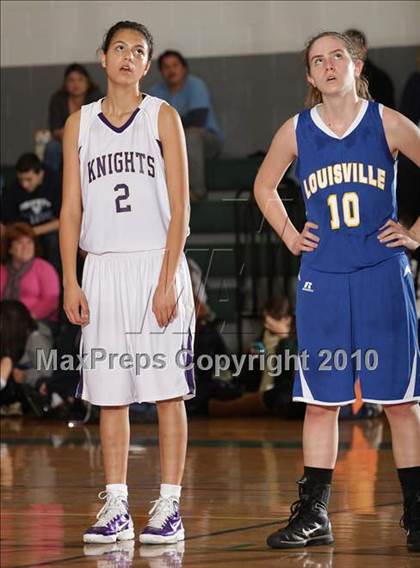 Thumbnail 1 in Louisville vs. Los Angeles Baptist (Providence Tournmanent) photogallery.