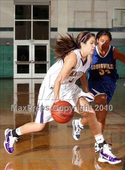 Thumbnail 3 in Louisville vs. Los Angeles Baptist (Providence Tournmanent) photogallery.