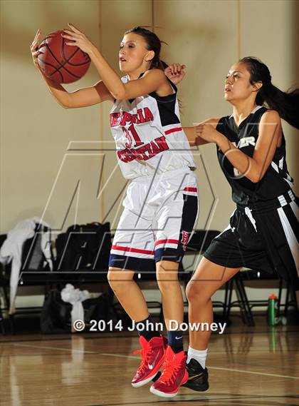 Thumbnail 2 in Hesperia Christian vs. Xavier Prep (MaxPreps Holiday Classic) photogallery.