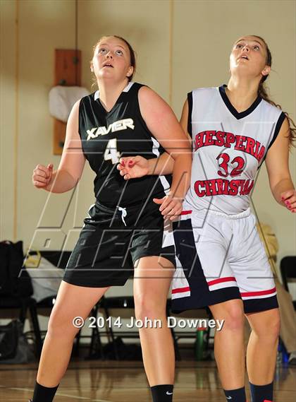 Thumbnail 1 in Hesperia Christian vs. Xavier Prep (MaxPreps Holiday Classic) photogallery.