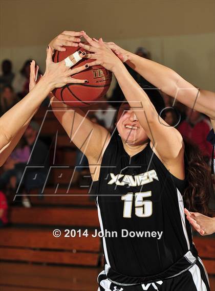 Thumbnail 3 in Hesperia Christian vs. Xavier Prep (MaxPreps Holiday Classic) photogallery.