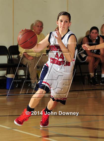 Thumbnail 2 in Hesperia Christian vs. Xavier Prep (MaxPreps Holiday Classic) photogallery.