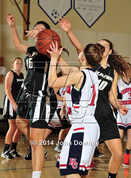 Thumbnail 3 in Hesperia Christian vs. Xavier Prep (MaxPreps Holiday Classic) photogallery.