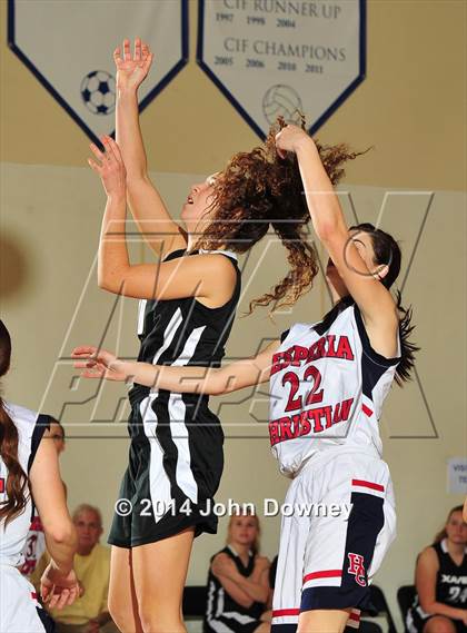 Thumbnail 2 in Hesperia Christian vs. Xavier Prep (MaxPreps Holiday Classic) photogallery.