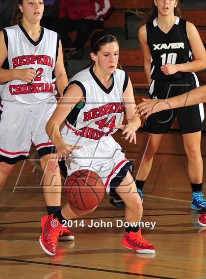 Thumbnail 2 in Hesperia Christian vs. Xavier Prep (MaxPreps Holiday Classic) photogallery.