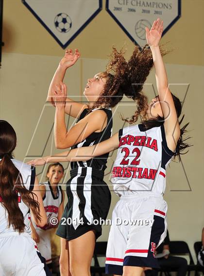 Thumbnail 3 in Hesperia Christian vs. Xavier Prep (MaxPreps Holiday Classic) photogallery.