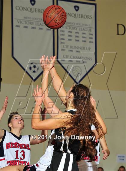 Thumbnail 2 in Hesperia Christian vs. Xavier Prep (MaxPreps Holiday Classic) photogallery.