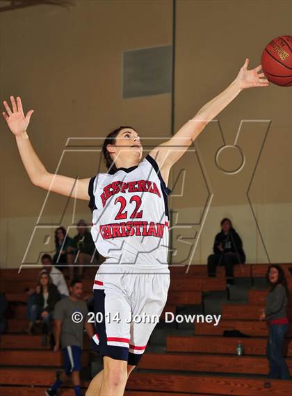 Thumbnail 3 in Hesperia Christian vs. Xavier Prep (MaxPreps Holiday Classic) photogallery.