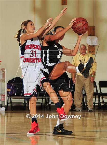 Thumbnail 2 in Hesperia Christian vs. Xavier Prep (MaxPreps Holiday Classic) photogallery.